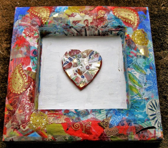 mosaic heart diorama