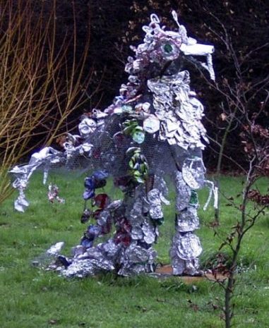 recycled sculpture inspired by Anita Russell