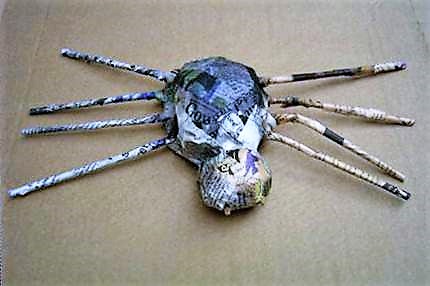 papier mache spider
